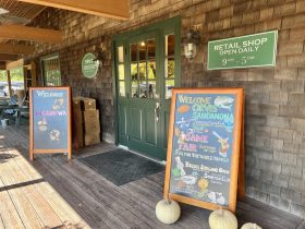 WCAMPWA welcome sign at Orvis Sandanona for the 2026 Sporting Clays Fundraising event