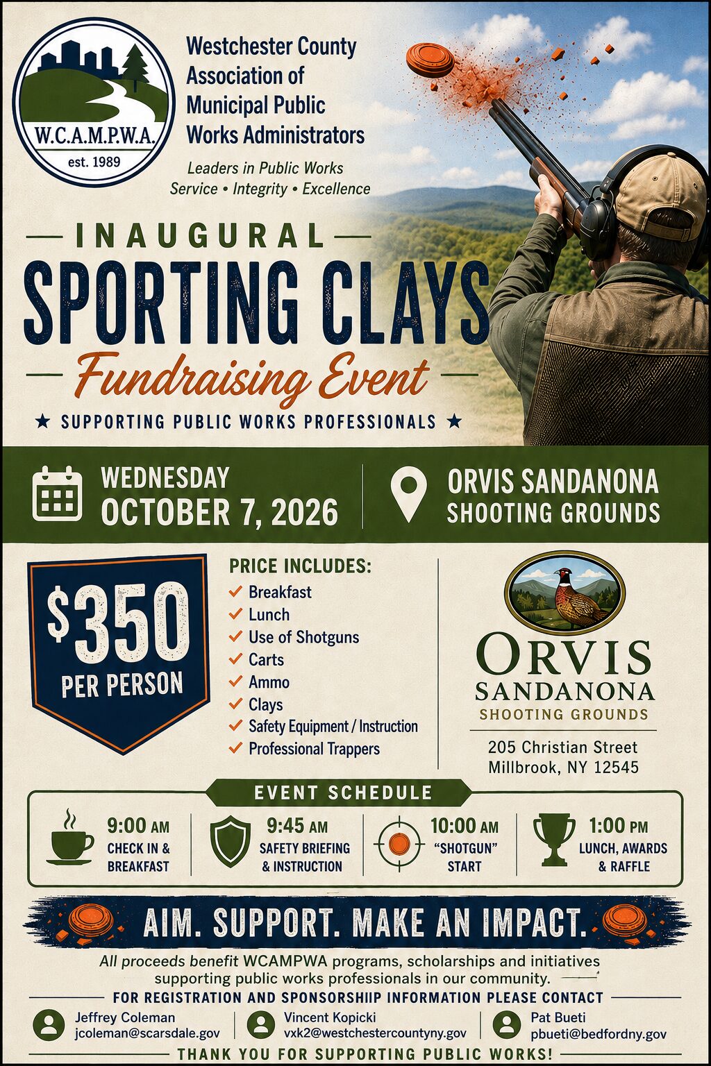 INAUGURAL SPORTING CLAYS FUNDRAISING EVENT